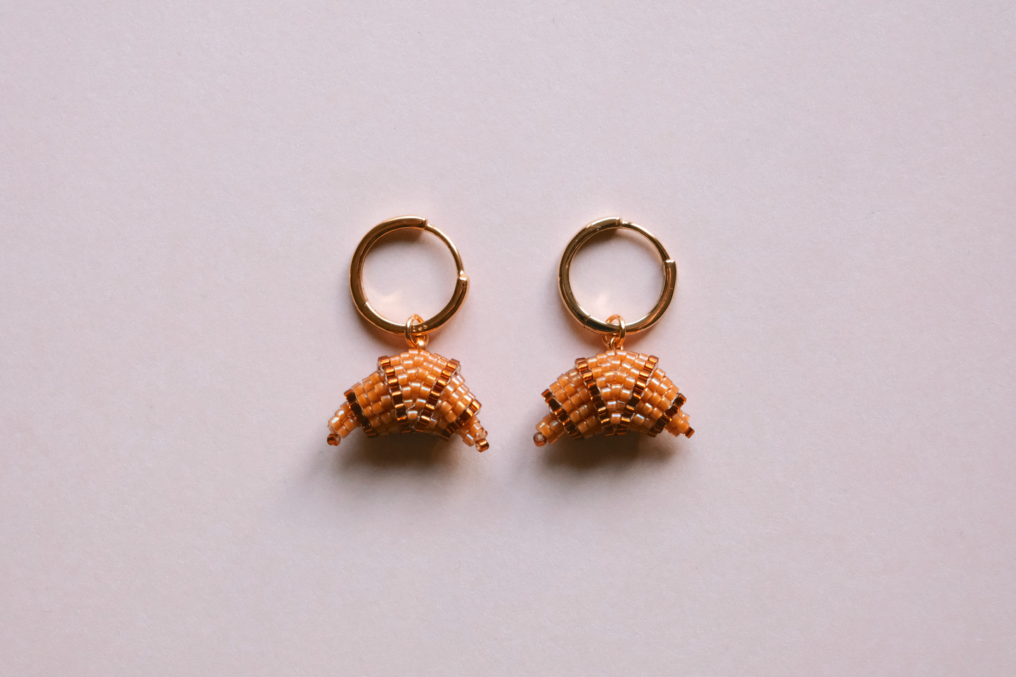 Croissant beaded earrings