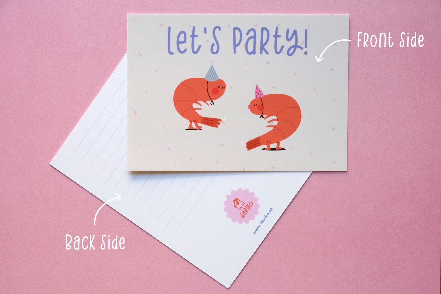 Party Shrimps postcard