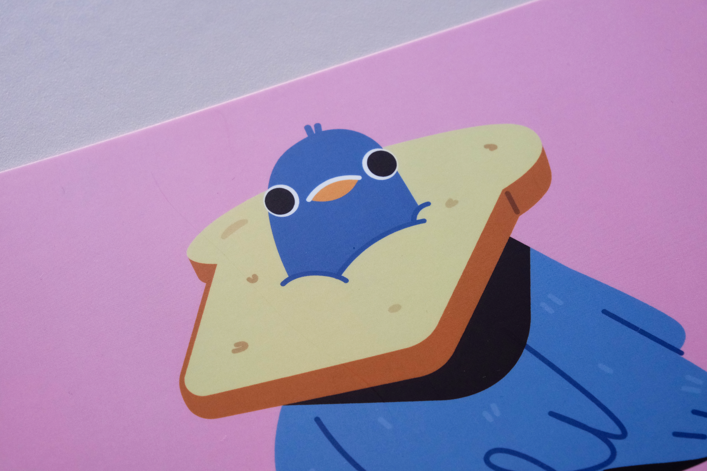 Pigeon in Toast art print