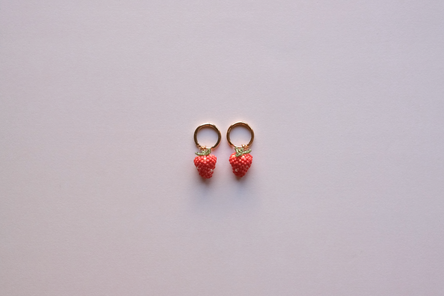 Strawberry beaded earrings