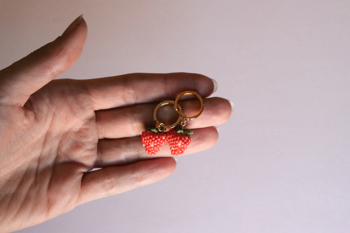 Strawberry beaded earrings