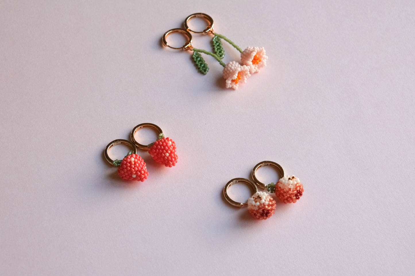 Strawberry beaded earrings