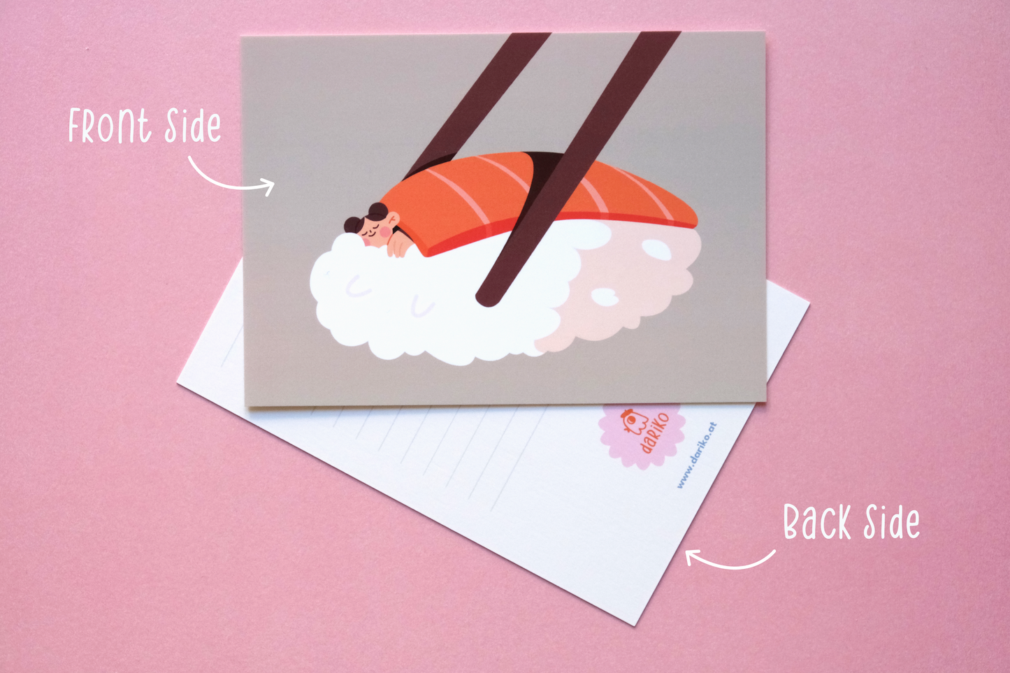 Sushi postcard
